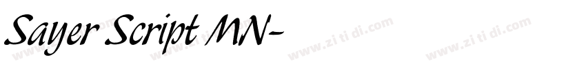 Sayer Script MN字体转换
